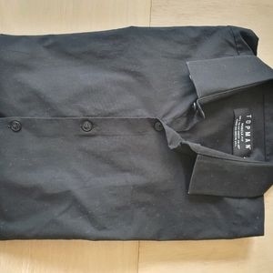 Topman (L) Muscle-Fit Black Shirt